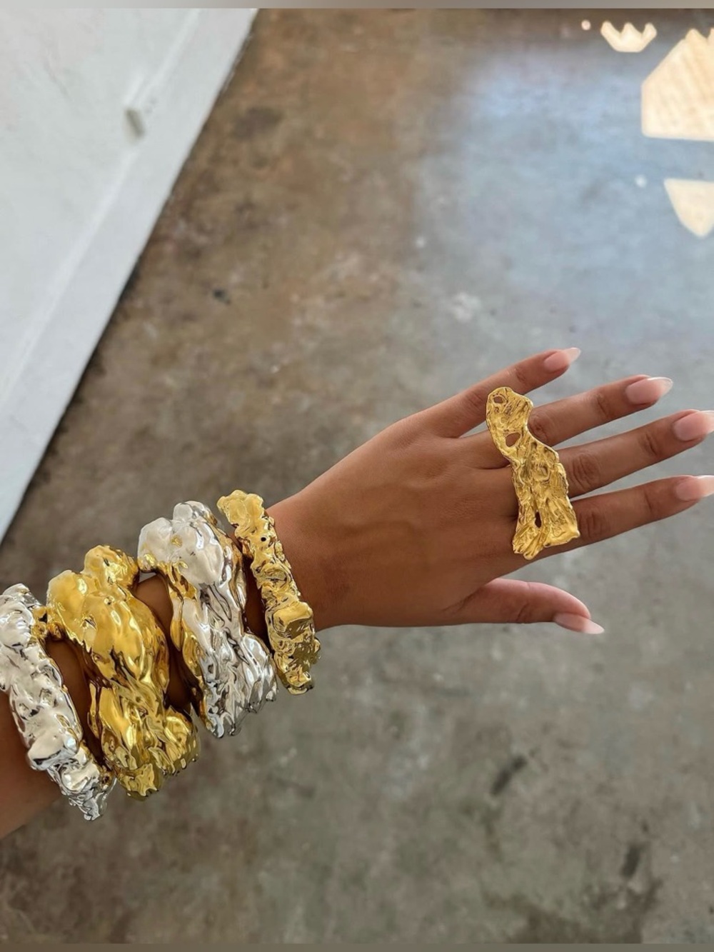 Amber Sceats 24K Gold Plated “Emery” Cuff Bracelet